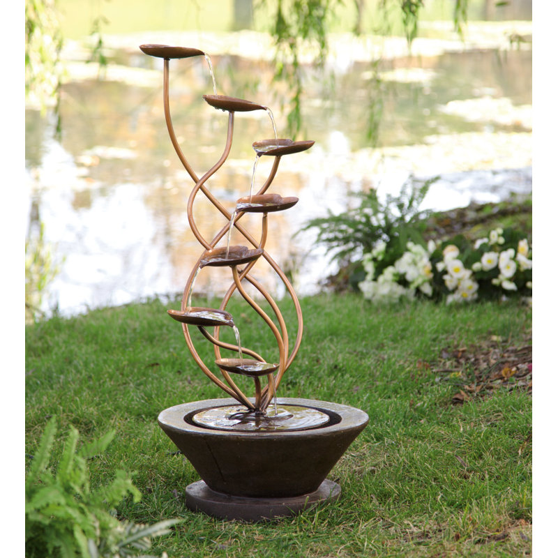 Wind & Weather Resin Bronze Leaf Fountain & Reviews Wayfair